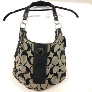 🚨 Coach F19281 Tan Black Satchel Shoulder Bag 🚨